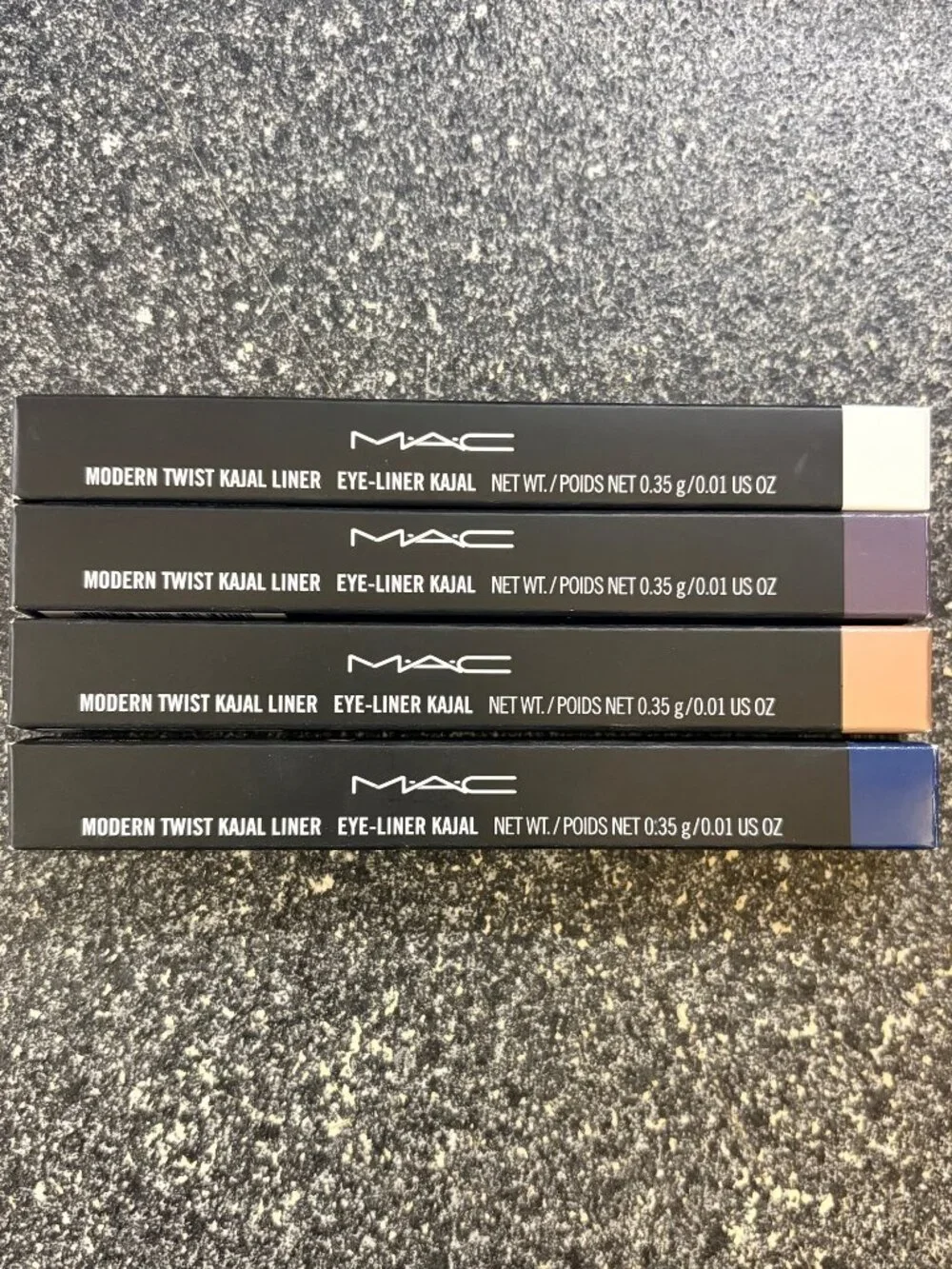 MAC Modern Twist Kajal Liners LOT OF FOUR Full Size New Box .35g .01 oz Bundle